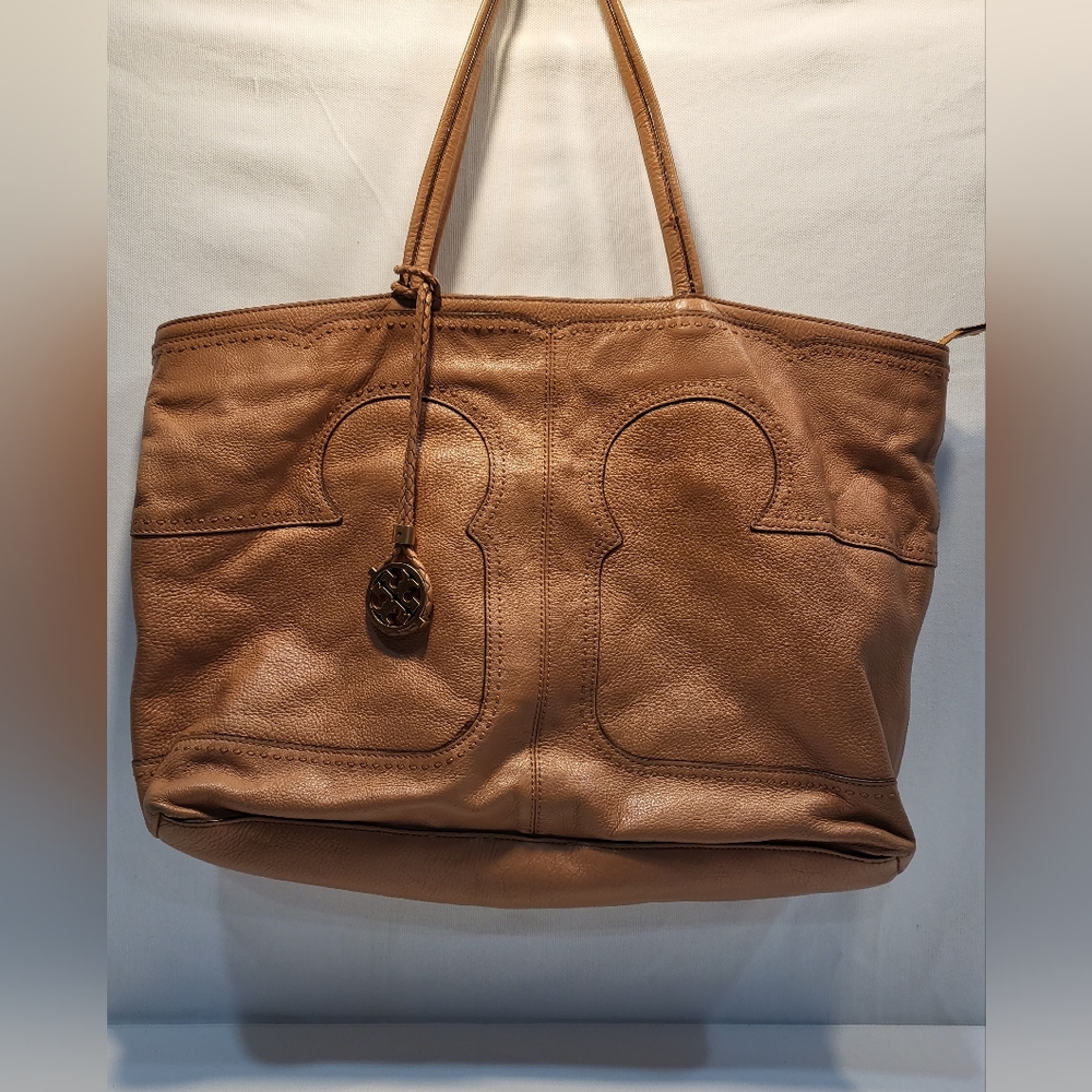 Tory Burch Tan Leather "T" Shoulder Bag